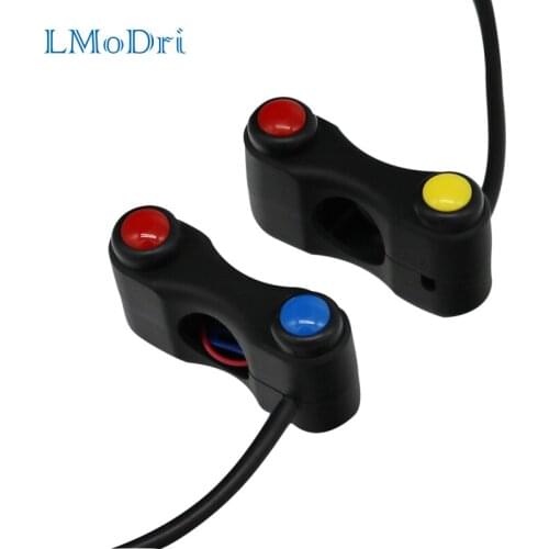 LMoDri Wholesale Motorcycle Switch Electric Bike Scooter 7/8" Handlebar Switches Headlight Fog Lamp Horn ON OFF Start 2 Button