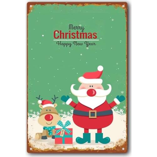 Huangdd Retro Style Metal Tin Sign- Christmas Party Bar Garage Restaurant Cafe Home Wall Decoration Gift for Man Women