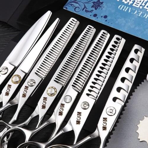 6 Professional Hair Salon Structure Scissors Set Cutting Barber Haircut Thinning Shear Scissors Hairdressing Hair Tools Scissors