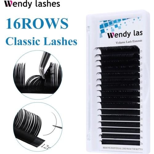 16 Rows Normal Eyelash Extension False Eyelashes Faux Mink Lashes Supplies CC/DD New Natural Lashes Individual Lash Makeup Tools