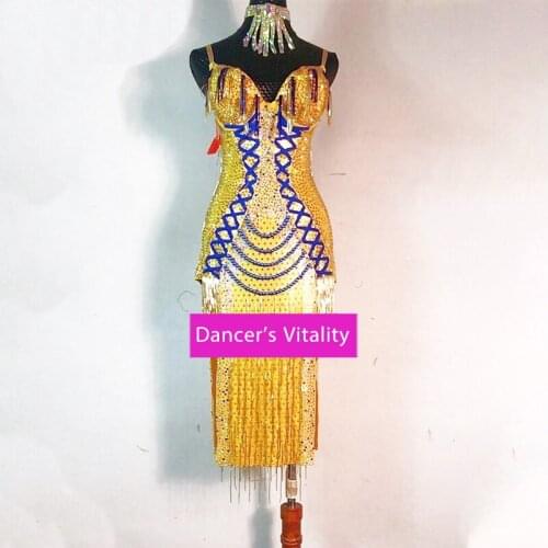 Latin Dance Competition Clothing For Children And Adult Sexy High-End Dress Latest Profession Performance Clothes