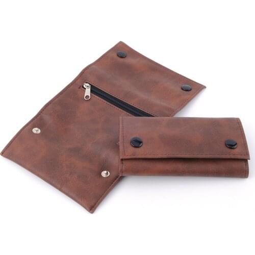 Portable Popular PU Leather Zipper Buckle Tobacco Bag Storage Cigarette Pouch smoking Tool Accessories Men Women Gift