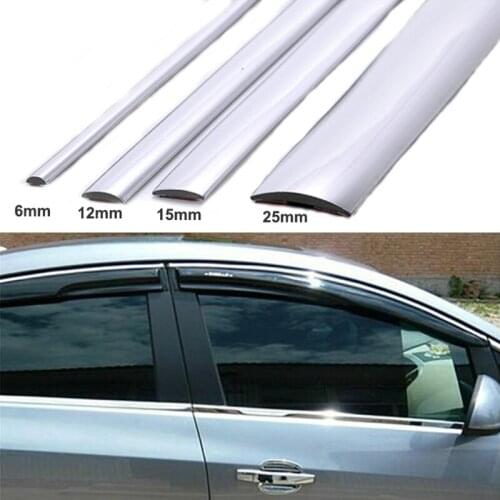Body Silver Decorative Strips Chrome-plated Decorative Strips For Windows Pvc Anti-collision Strips Diy Stickers For Doors