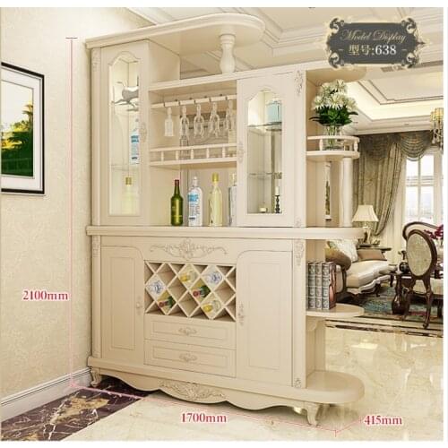 European-style porch cabinet wine cabinet living room partition cabinet double-sided room cabinet screen entrance shoe cabinet h