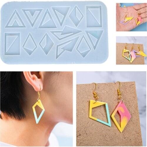 Diamond-shaped Pendant Earring Silicone Mold is Suitable for Resin Epoxy Resin Diy Craft Pendant Earrings Jewelry Making