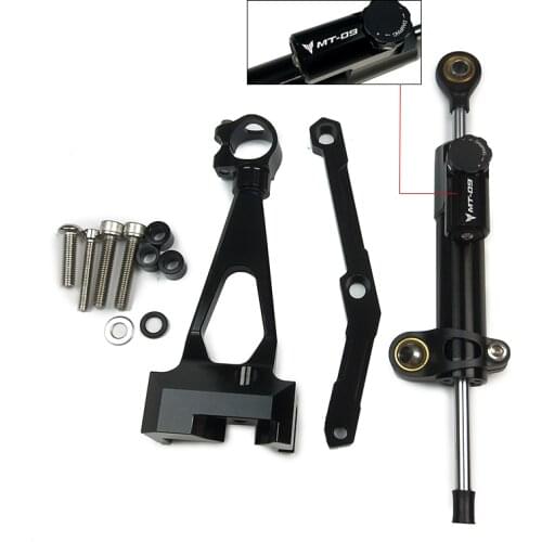 For YAMAHA MT-09 MT09 MT 09 2014 2015 2016 2017 Steering Damper Stabilizer Mounting Bracket Kit Linear Reversed Safety Control
