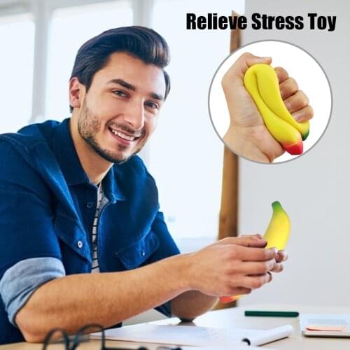 Squeezing Banana Fruits Toy Stretchy Banana Toy Relieve Stress Decompression Vent Toy