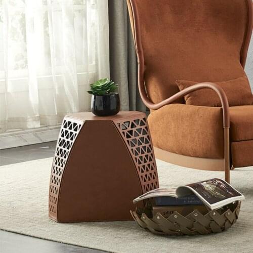 GY Shoe Changing Stool Home Low Stool Designer Living Room Saddle Leather Sofa Foot Bench Side Table Dressing Stool Small Stool