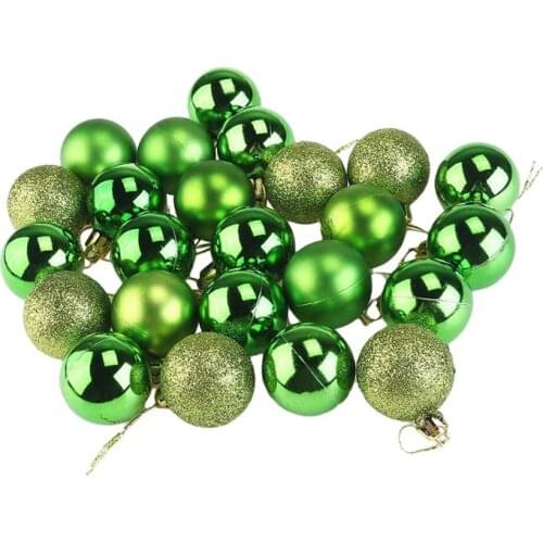 12pcs Green Christmas Ball Ornaments Hanging Glitter Christmas Tree Ball for Home Shop Holiday Christmas