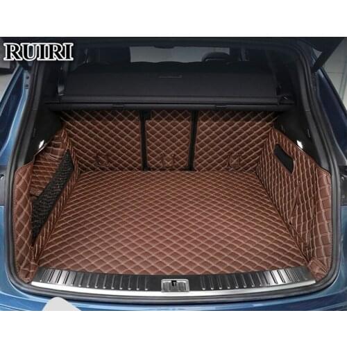 High quality! Special car trunk mats for Porsche Cayenne E3 2020-2018 waterproof cargo liner mats boot carpets for Cayenne 2019
