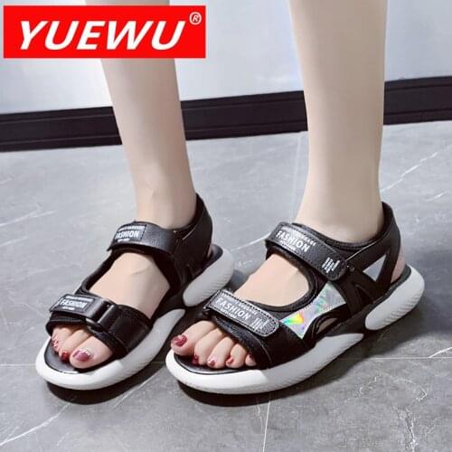 YUEWU Women’s Shoes With Large Thick Soles Super Light In Summer Color Matching Of Velcro Beach Sandals