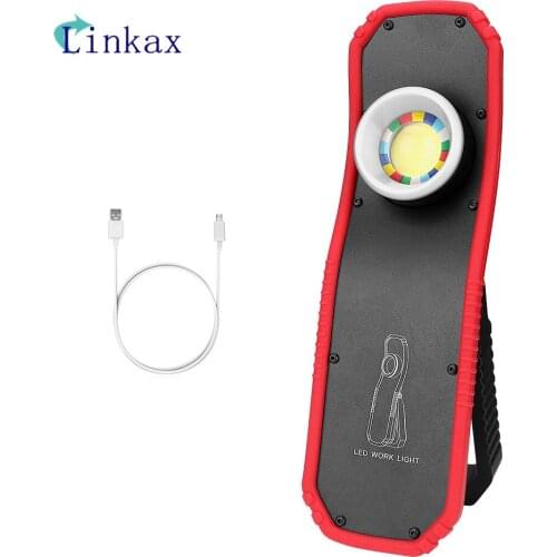 2 Modes COB LED Work light USB Rechargeable Working Flexible Magnetic Inspection Lamp Flashlight Emergency Light