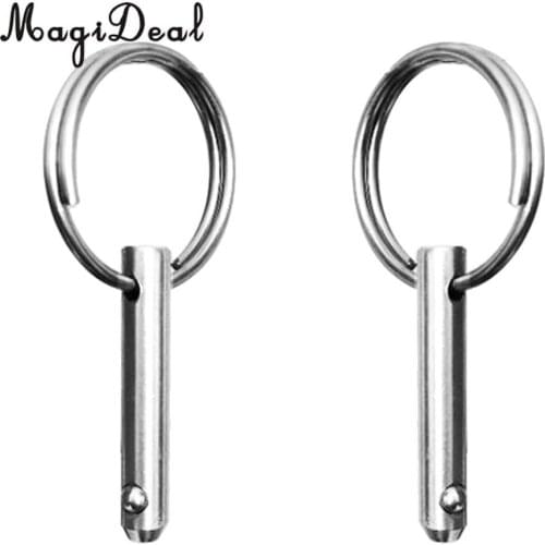 2 Pieces Quick Release Pin 1/4' 316 Stainless Steel Marine Hardware - Bimini Top for Water Sports Rowing Boats Dinghy Yacht Acce