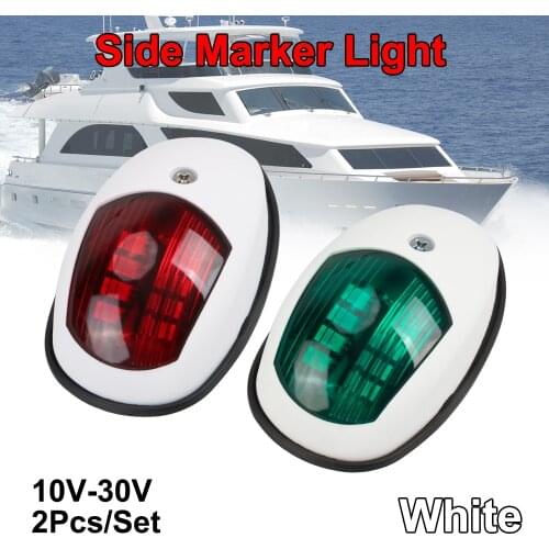 2Pcs/Set 10V-30V LED Navigation Light Signal Warning Lamp Signal Lamp Universal ABS For Marine Boat Yacht Truck Trailer Van