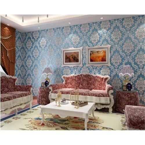 Beibehang European Style 3D Relief Nonwovens 3d Wallpaper Study Backdrop Damascus Retro Wallpaper papel de parede 3d wall paper