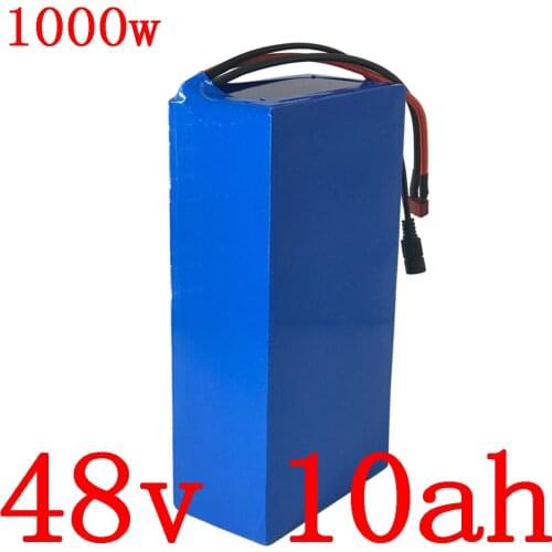 48V 1000W lithium battery 48V 10ah 13ah 15ah Li-ion battery pack 48V 10ah electric bike battery with 30A BMS and 2A charger