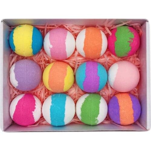 Bath Bombs Sea Salt Balls Rich Foam Plant Essential Oil Bath Salt Set Smooth Skin Spa Relax Bathing Bubble Shower Foot Bath Ball