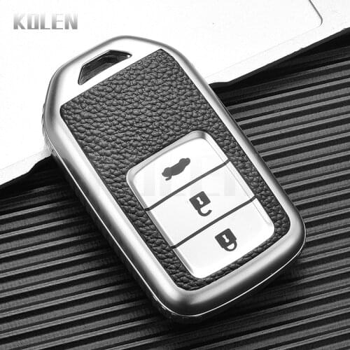 TPU Leather Type Car Smart Key Case Cover For Honda Vezel City Civic CR-V CRV Accord Pilot HRV Jade Protector Shell Accessories