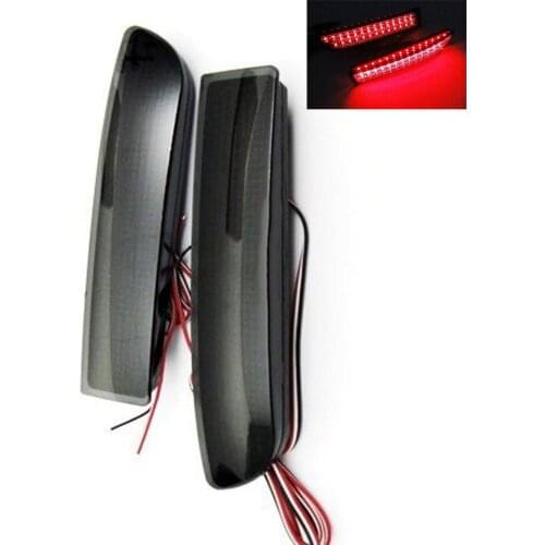 Black Smoked Rear Bumper Reflector LED Brake Light For Toyota Avensis Alphard Previa 2009 2910 2011