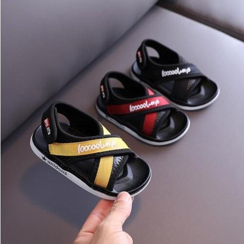 Toddlers Boys Girls Sandals 2021 Summer Childrens Beach Shoes Kids Fashion Sandals Cross-tied Anti-sliperry Soft Simple New Hot