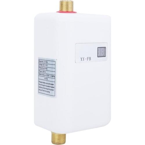 3000W/3800W Electric Water Heater Instant Tankless Water Heater 110V/220V Temperature display Heating Shower Univers
