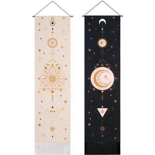 Star Sun Tapestry Wall Art Hanging Bohemian Moon Phase Tapestries HD Printing Technology bright colors realistic pattern gift