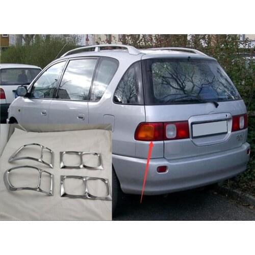For Toyota Picnic Ipsum 1995-1997 ABS Chrome plated Rear Light Lamp Cover Trim Tail Light Cover 4pcs