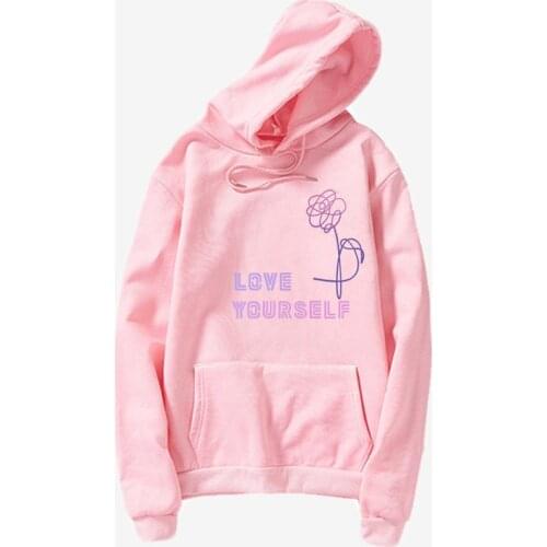 Love Yourself kpop hoodies Enjoy loving your own kpop ladies hoodie! Bangtan boy with hat sweatshirt Love Yourself Sweatshirt