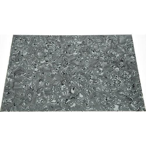 KAISH White/Black Shell 3 Ply Blank Pickguard Scratch Plate Material Sheet 290x430(mm)