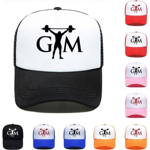 GYM trucker DIY logo hat casquette homme customized summer cap unisex mesh foam hat hip hop caps кепка мужская panda mesh cap