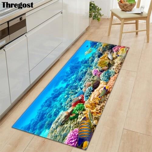 Thregost Europe Kitchen Mat Bedroom Entrance Doormat Home Hallway Floor Mats Living Room Carpet Bathroom Anti-Slip Rugs