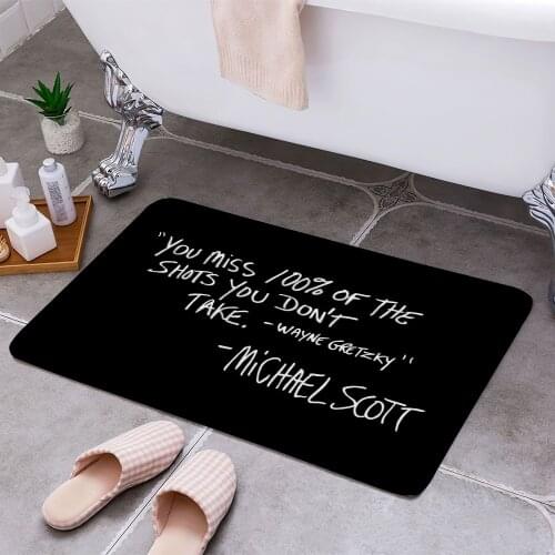 You Miss 100 Michael Scott 3D Print Doormats Rectangle Non-Slip DoorMat Bedroom Kitchen Entrance Print Door rugs Dropshipping