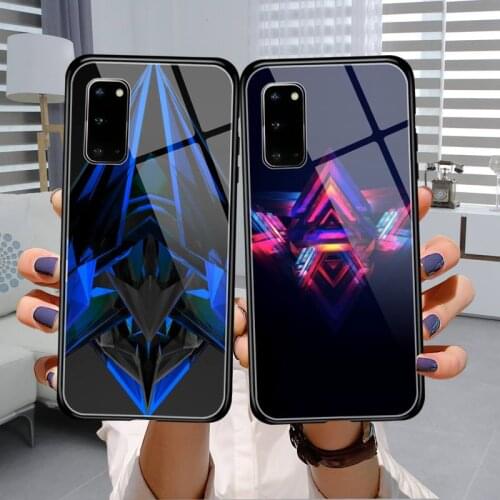Cool abstract geometry Phone Case Tempered Glass For Samsung S7 S8 S9 S10E S20 21 30 Plus ultra Note 8 9 10 Plus A7 2018