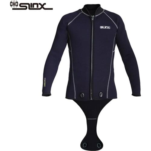 Unisex 3MM neoprene Diving Jacket with the crotch towel Lining thermal Zipper coat men & women Winter fishing surfing snorkeling