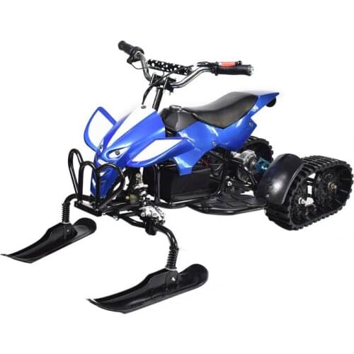 EU Hot Selling Snowmobile Electric With Snow Brake System Kids Skateboard KidsTwo Way Steel Rubber Tracks Snow Bike Ski Scooter