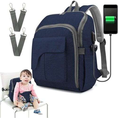 Multifunctional Diaper Bag USB Changing Port Interface Large Capacity Travel Backpack Baby Nappy Bag Mummy Maternity Nappy Bag