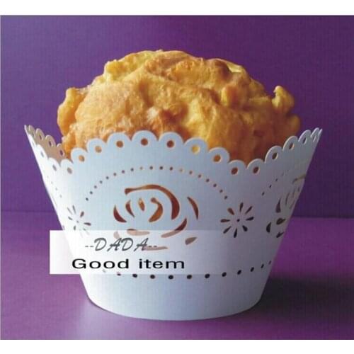 New Laser Cut Filigree Cupcake Wrapper Around The Edges Cake Liners Decorating Box For Wedding Baby Shower Favor Supplies 200 De