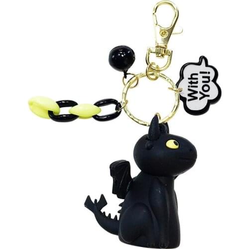 New Movie Game Dragon Chaser Car Keychain for Women Couple DIY 3D Figure Toys Key chain RIng Night Fury Cosplay Jewelry Gift