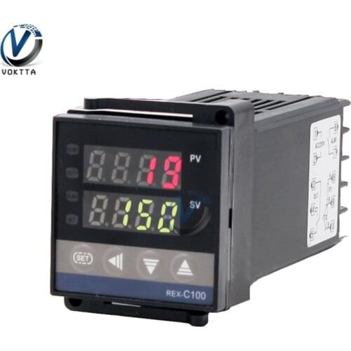 New 220V REX C100 Digital Temp Thermostat SSR Relay Output LED PID Temperature Controller Thermoregulator 0-999 Degree V DA V DN