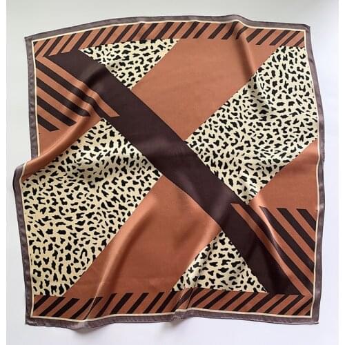 New fashion small square scarf female Leopard printed multifunctional Decorative summer sunscreen scarf Headband tyin gift