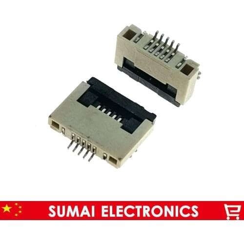 Sample,10pcs FPC/FFC connector cable socket 5 pin 0.5mm connector for LCD screen interface of DVD/GPS/MP3/PDA/Phone ect.ROHS