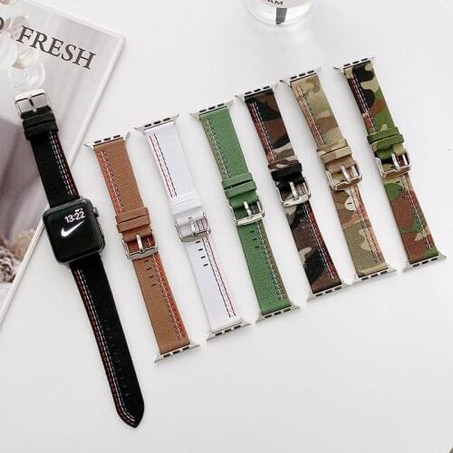 Nylon sport watch band for iwatch 5 6 4 3 38mm 42mm bracelet loop strap for Apple watch 6 se 5 4 40mm 44mm watchbands wristbelt