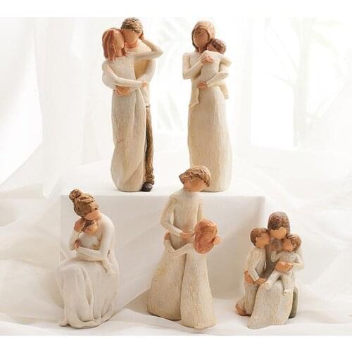 Resin Charms Mothers Day Birthday Easter Wedding Gift Home Decoration Crafts People Model Living Room Family Figurines