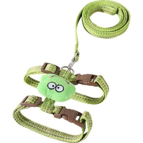 Pet Puppy Cat Harness And Leash Set Cartoon Comfortable Small Dog Cat Padded Vest Harness for Walking and Training Accessories