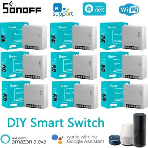 SONOFF Mini R2 Wifi DIY Smart Switch Two Way Wired Smart Home for eWeLink APP Control Work with Alexa Google Home Voice Control