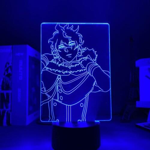 3D lights Anime Black Clover Yuno Light for Kids Child Bedroom Decor Night Light Birthday Gift Manga Gadget Black Clover Lamp