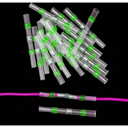 50/10 PCS Solder Seal Wire Connectors - Heat Shrink Solder Butt Connectors - Solder Connector Kit - Automotive Marine Insulated