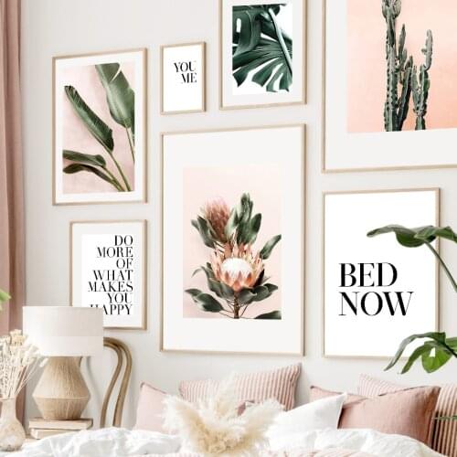 Tropical Plant Monarch Flower Monstera Wall Art Canvas Painting Nordic Posters And Prints Wall Pictures For Living Room Decor