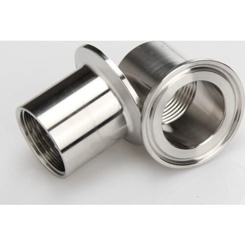 1/2" - 2" (DN15-DN50) Adapters for heater Sanitary Stainless Steel SS304 Female Threaded Ferrule Pipe Fittings Tri-Clamp