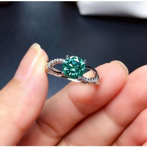High Quality Color Mossan Diamond Classic Ring S925 Sterling Silver Fashion Wedding Jewelry For Woman【FS Jewelry